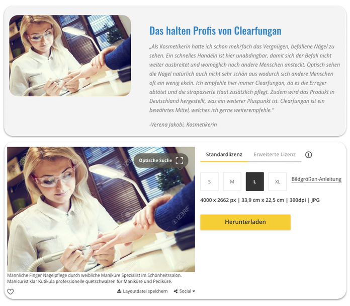 Clearfungan Expertin Fake